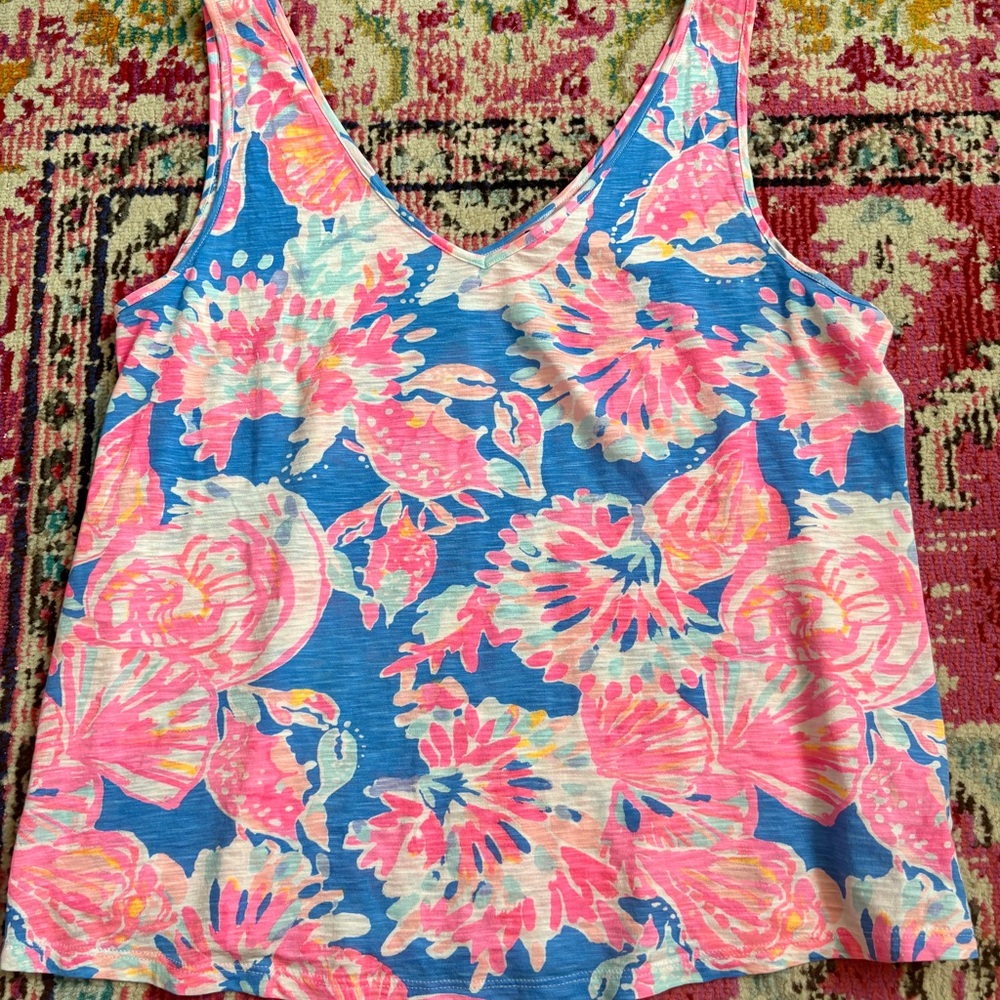 Lilly Pulitzer Sleeveless Top - Pink and Blue